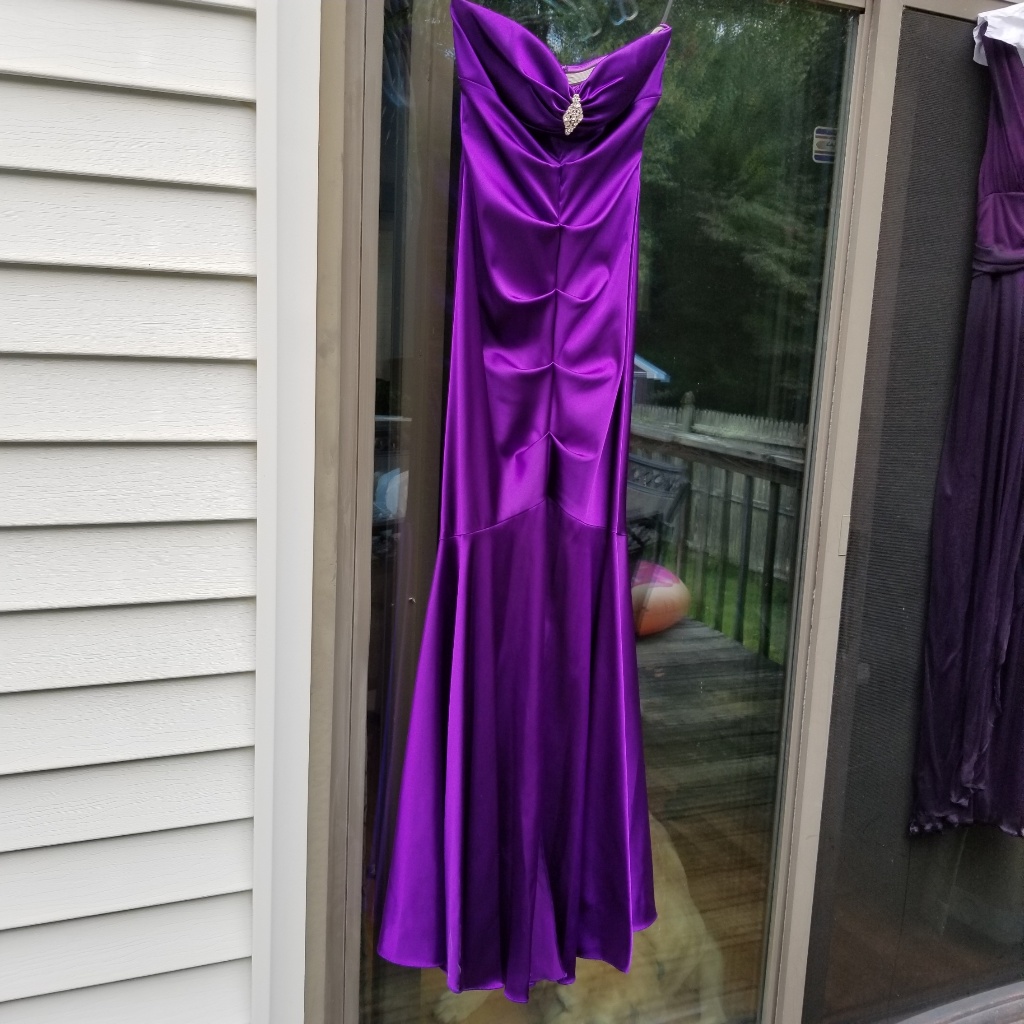 Xscape Nwot Purple Strapless Mermaid Gown